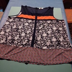 CB Established 1962 Women's 3X Sleeveless Floral Tunic/Top Cottagecore Comfy